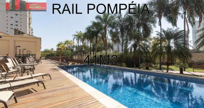 Rua joaquim ferreira, 124 - pompeia, 40m², 1 dorm, 1 vaga, rail pompéia
