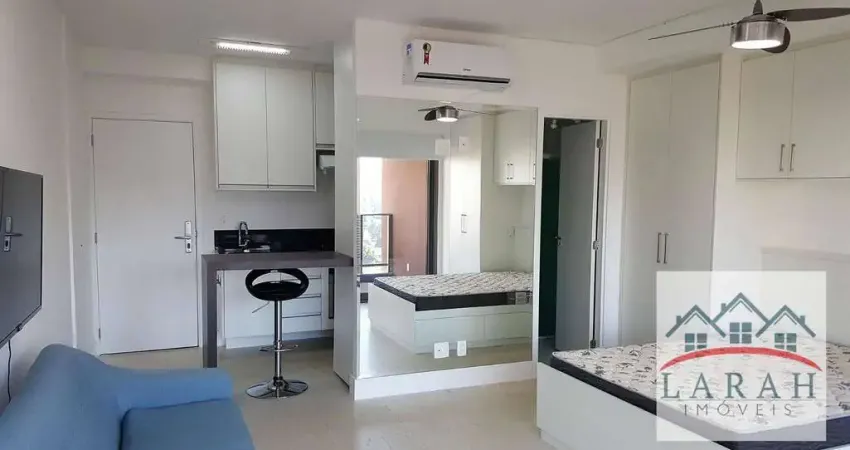 Studio mobiliado com vista incrível no brooklin — lazer clube e st. marche no condomínio