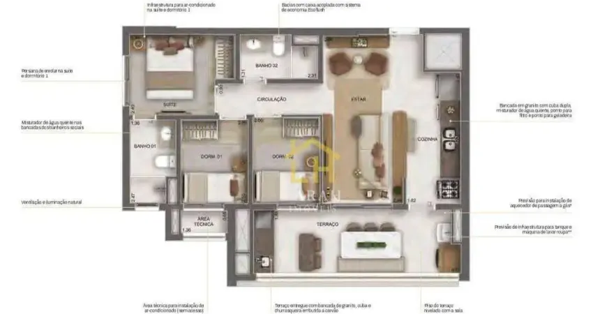 Apartamento com 3 dormitórios à venda, 69 m² por R$ 960.000,00 - Butantã - São Paulo/SP