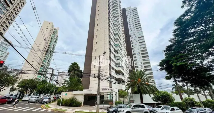 Apartamento com 3 quartos, 186 m² - venda por r$ 2.690.000 ou aluguel por r$ 10.400/mês - edifício torre madri - gleba palhano - londrina/pr