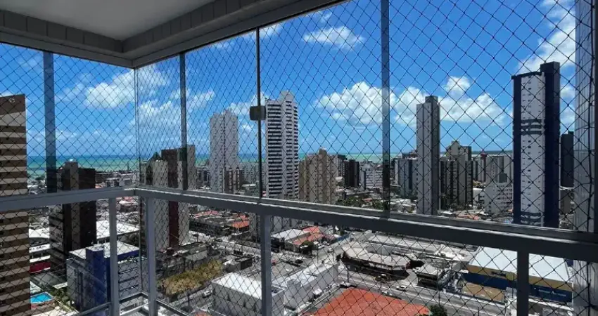 Apt manaira esquina av. ruy carneiro, 96m2, 4 quartos, 3 suítes, vista mar,2 vagas