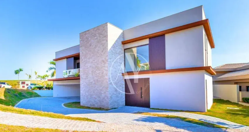 Casa em condomínio sobrado 4 suítes c/ closet e piscina à venda no jatibela, campinas/sp