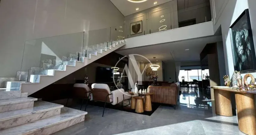 Casa em condomínio sobrado 3 suítes mobiliada c/ elevador p/ locação no residencial arborais, campinas/sp