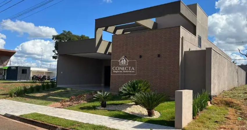 Casa nova de alto padrão no condomínio splendido com projeto moderno e funcional, altíssima qualidade. , 220 m² de construção, 3 quartos todos suites