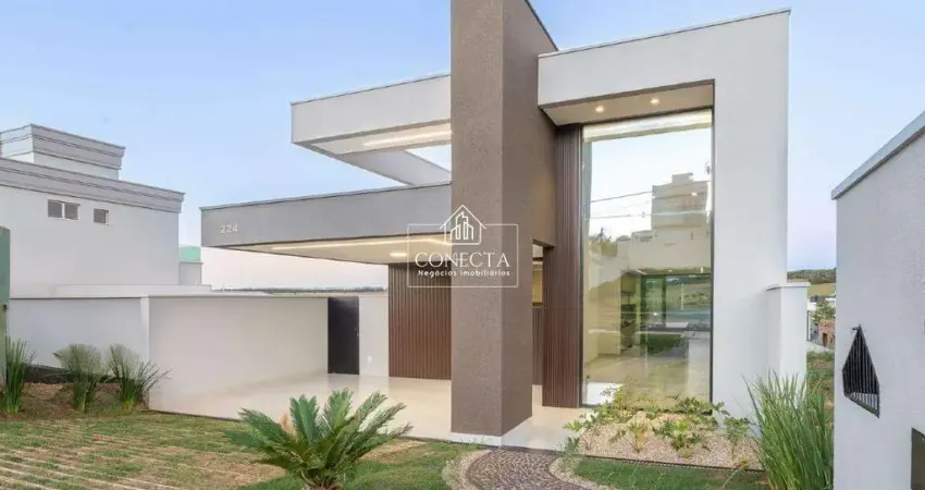 Casa nova térrea a venda no condomínio terras alpha, toda montada e planejada com armários, 3 quartos todos suítes, área de lazer com piscina