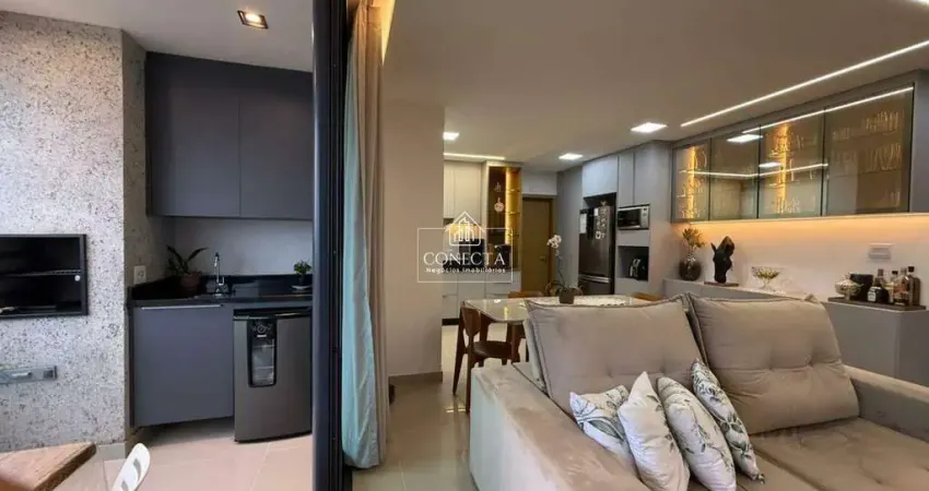 Apartamento 3 suítes mobiliado com varanda gourmet em jardim karaíba, uberlândia – 135 m²