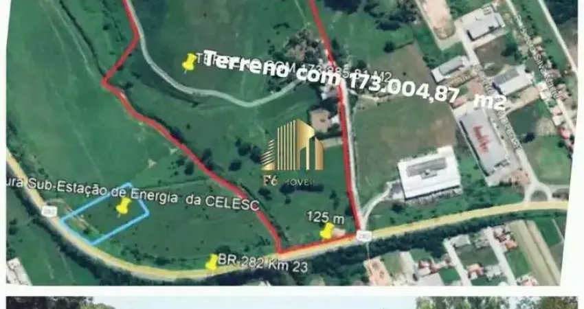 TERRENO EM AREA INDUSTRIAL, NA BR-282, NA REGI&#195;O DA GRANDE FLORIAN&#211;POLIS SC.