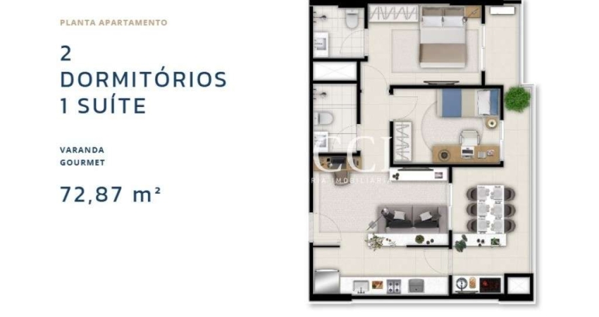 Apartamento com 2 quartos à venda no Encruzilhada, Santos 