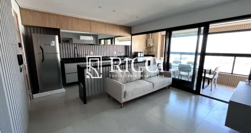 Apartamento na ponta da praia em santos, 2 quartos com lazer completo