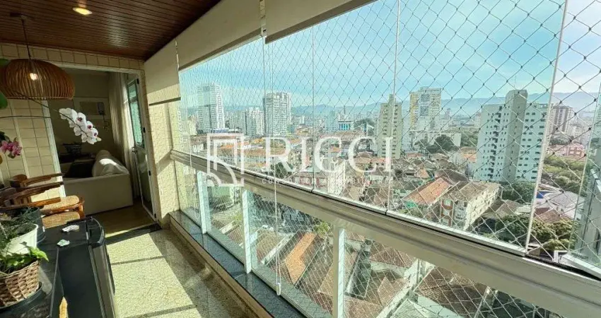 Apartamento de alto padrão à venda em santos-sp, no boqueirão: 3 quartos, 1 suíte, 2 salas, 2 vagas, 134m².