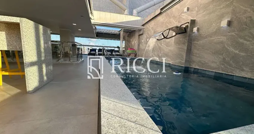 Incrível cobertura triplex com vista mar, prédio com lazer completo na quadra da praia