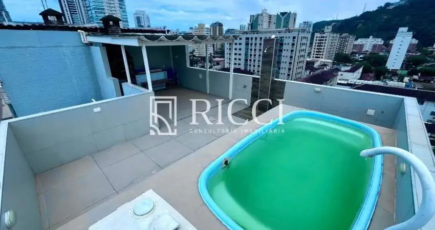 Oportunidade: cobertura triplex de 3 quartos no campo grande, santos-sp, com 2 vagas de garagem!