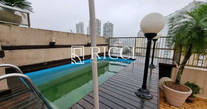 Cobertura na ponta da praia em santos, 3 dormitórios sendo 1 suíte