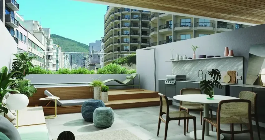 Studio de luxo com vista para o mar no arpoador | vaga na escritura & área de lazer completa