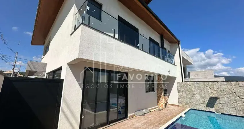 Casa nova à venda em jundiaí, 4 suítes, condomínio reserva ermida