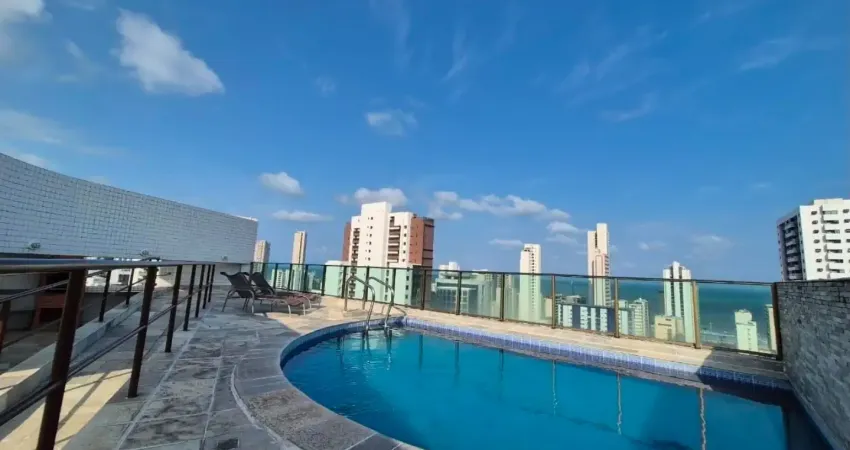 Excelente 2 quartos 1 suíte - mobiliado em boa viagem, localização excepcional - próximo ao cbv e ao santa maria