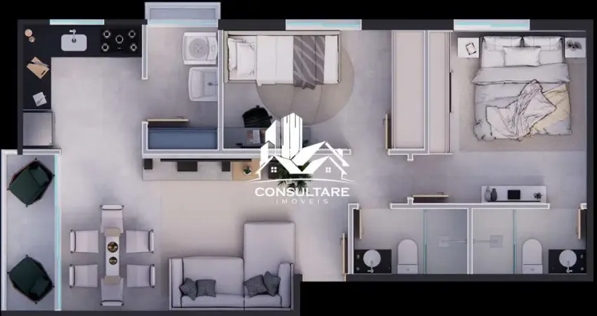 Apartamentos com 1 ou 2 dormitórios com lazer no bairro biquinha em são vicente - sp