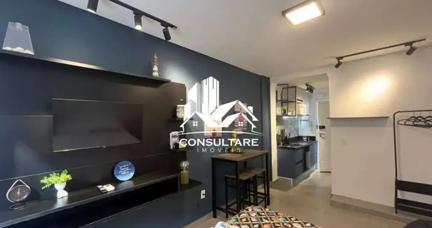 Kitnet semi mobiliada – conforto e segurança - josé menino - santos - ref: 5606rm