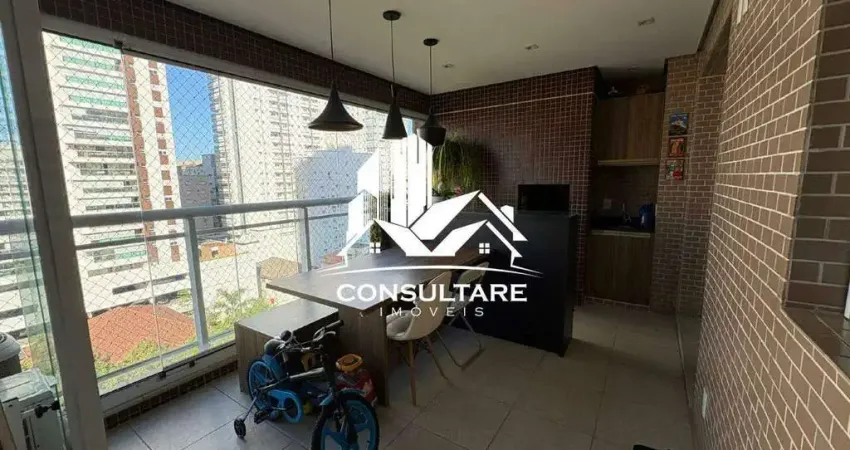 Apartamento com varanda gourmet na pompeia a 300m da praia – porteira fechada - ref: 5605rm