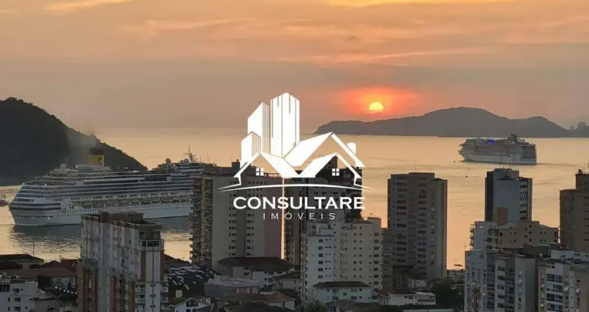 Apartamento Frente ao Mar com 2 Quartos, 1 Suíte e Varanda Gourmet em Ponta da Praia, Santos