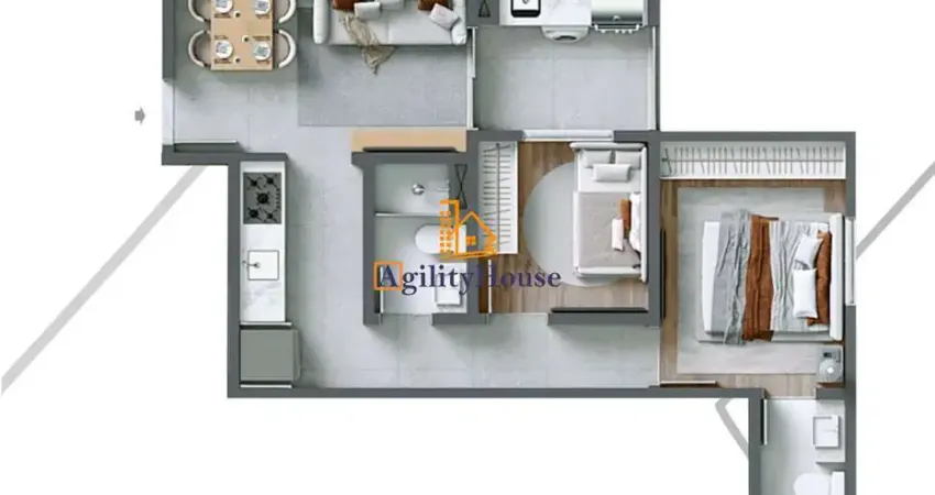 Lançamento - Lindo Aparamento a venda 46 m² - 2 Dorms (1 suite) + Varanda Gourme