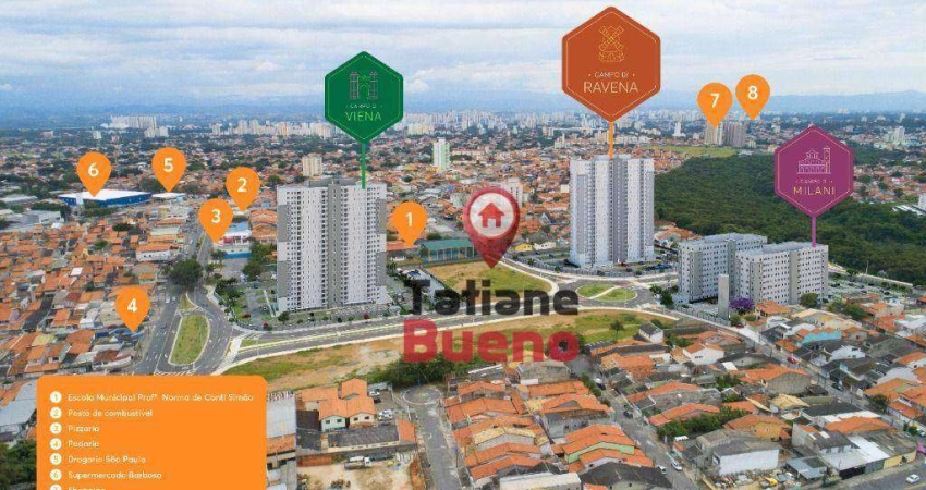Apartamento com 2 dormitórios à venda, 36 m² por R$ 312.900 - Parque dos Ipês - São José dos Campos/SP