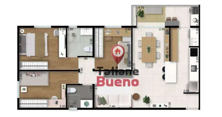 Apartamento com 3 dormitórios à venda, 85 m² por R$ 680.000 - Jardim Sul - São José dos Campos/SP