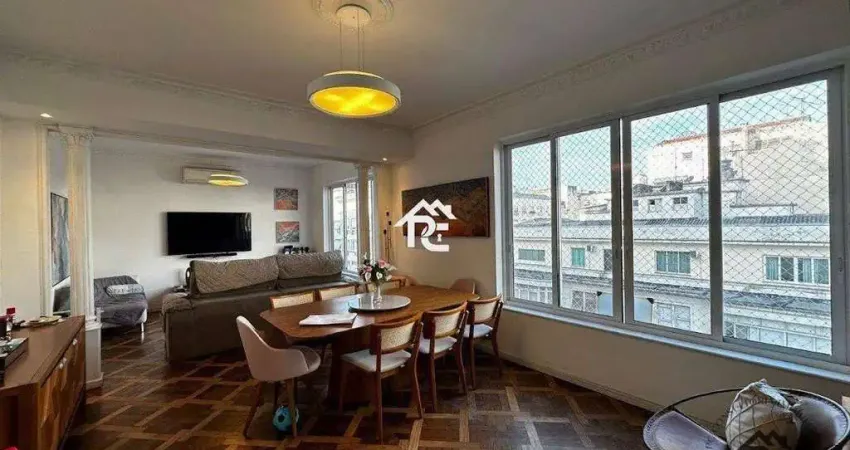 Apartamento com 3 dormitórios à venda, 131 m² por r$ 1.500.000,00 - copacabana - rio de janeiro/rj