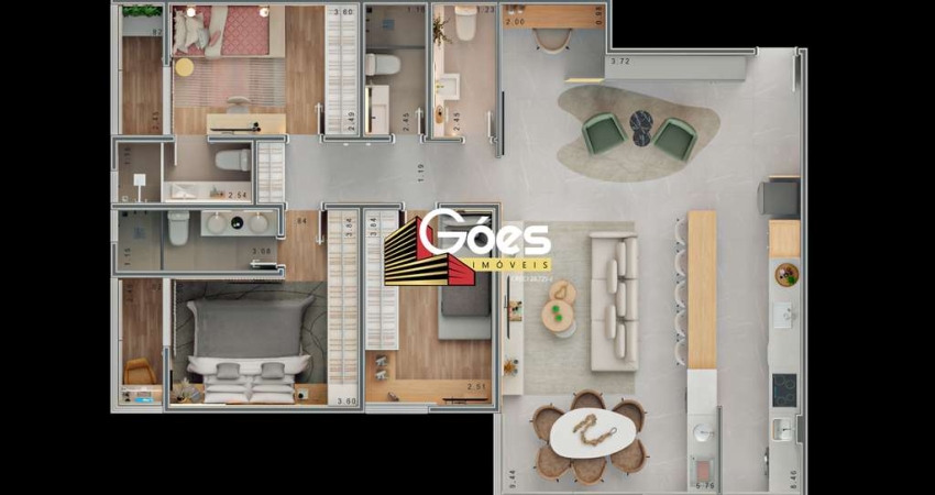 Apartamento com 3 quartos à venda na Rua Miguel Prisco, Centro, Ribeirão Pires