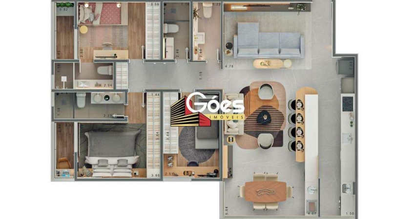 Apartamento com 3 quartos à venda na Rua Miguel Prisco, Centro, Ribeirão Pires
