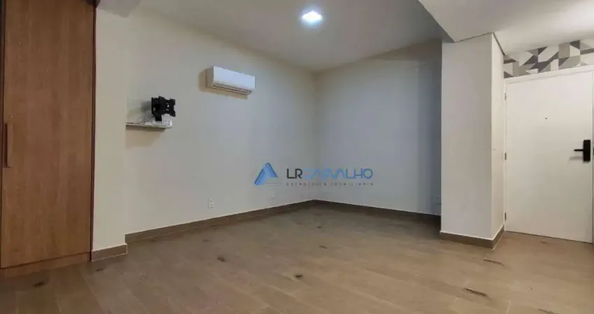 Studio vista mar lateral à venda, 25 m² por r$ 340.000 - pompéia - santos/sp