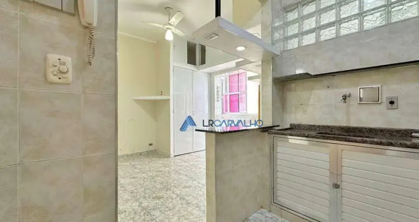 Apartamento com 1 dormitório para alugar, 20 m² por r$ 2.100,00/mês - pompéia - santos/sp