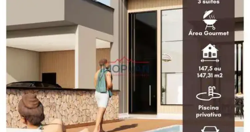 Casa à venda com 147,50 m² com piscina - jardim dos pinheiros - atibaia - sp