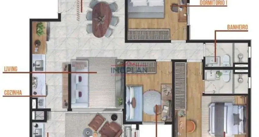 Apartamento 3 dormitórios à venda jardim terceiro centenário atibaia/sp