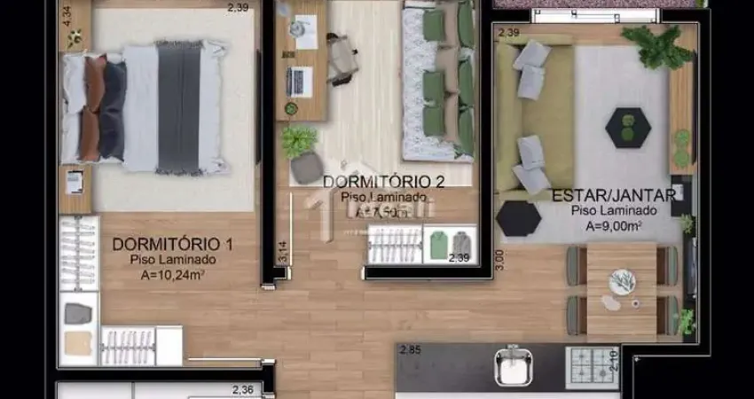 Apartamento à venda na Rua Otávio Schemes, 1520, Barnabé, Gravataí