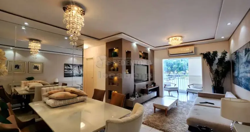 Apartamento mobiliado para locação bairro jardim francisco fernandes com sacada e cozinha planejada.