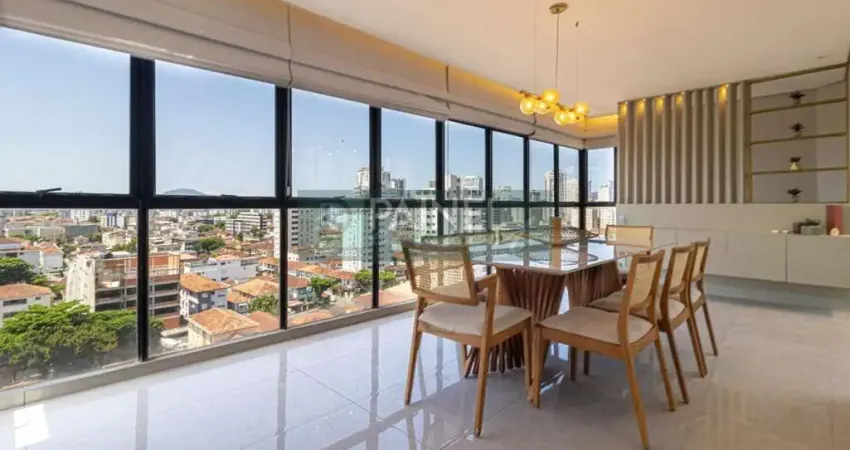 Luxuosa Cobertura Triplex, em Gonzaga - Santos: 175m², 2 Dorms, R$2,7K