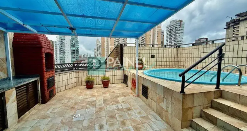 Cobertura residencial de 4 quartos com vista para o mar em pompéia, santos – 3 vagas, mobiliada