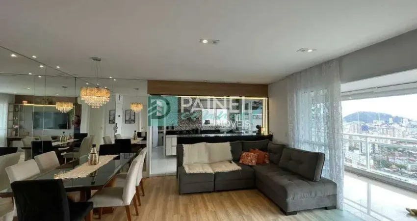 Apartamento 4 quartos com varanda gourmet e vista para o mar — santos, marapé