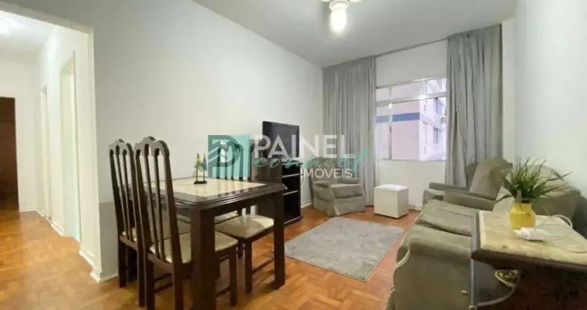 Apartamento mobiliado de 70 m² com 1 quarto e suíte na frente do boqueirão, santos – aluguel 3.500