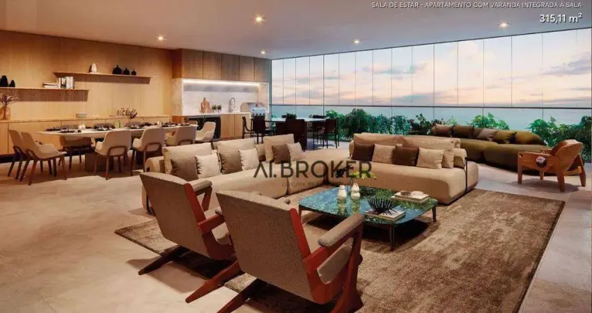 Na Beira Mar Apartamento com 4 dormitórios à venda, 315 m² por R$ 6.900.000 - Meireles - Fortaleza/CE