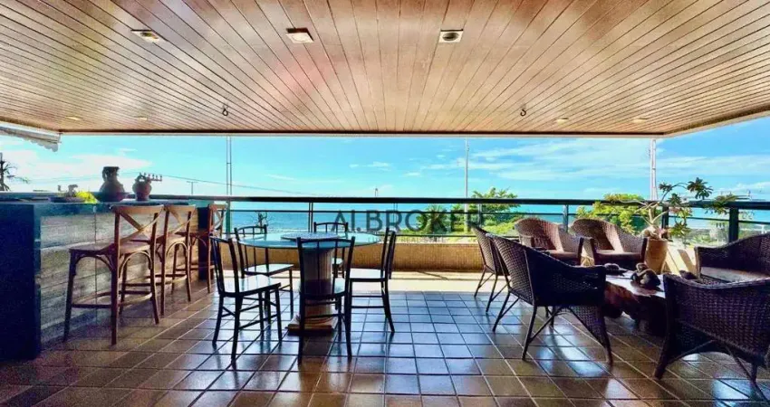 Na beira mar apartamento com 4 dormitórios à venda, 360 m² por r$ 4.500.000 - meireles - fortaleza/ce