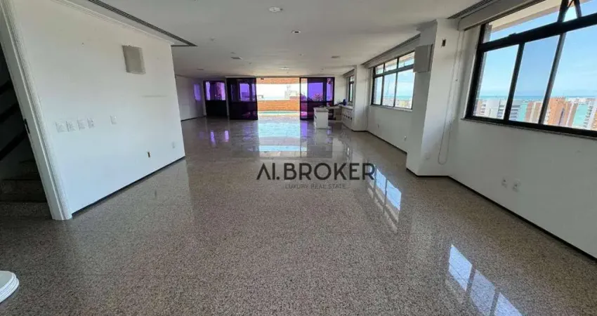No Meireles Cobertura com 5 dormitórios à venda, 540 m² por R$ 4.300.000 - Meireles - Fortaleza/CE