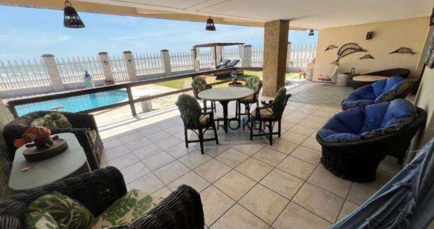 Porteira Fechada de frente para o Mar Casa com 6 dormitórios à venda, 450 m² por R$ 750.000 - Caponga - Cascavel/CE