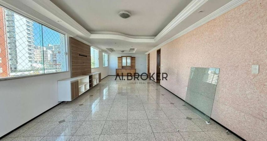 Na Beira Mar Apartamento com 3 dormitórios à venda, 182 m² por R$ 2.350.000 - Meireles - Fortaleza/CE