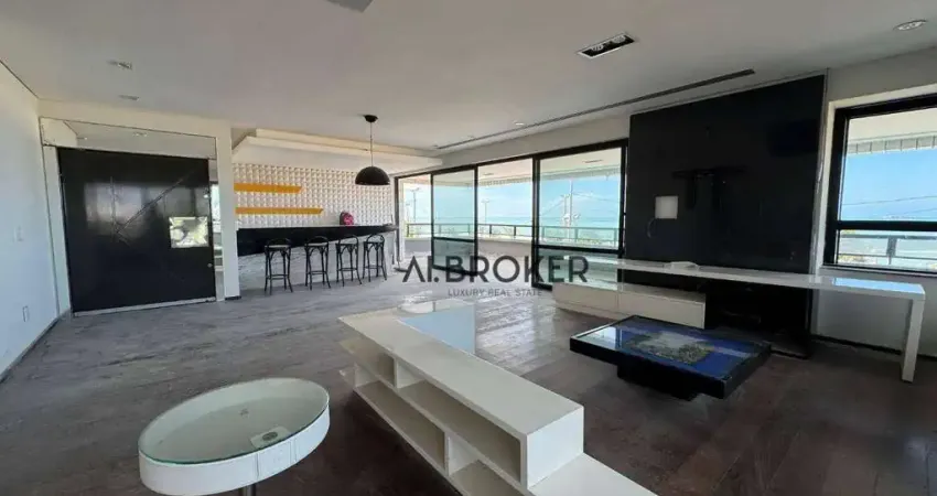 Na beira mar  apartamento com 3 dormitórios à venda, 320 m² por r$ 1.940.000 - praia de iracema - fortaleza/ce