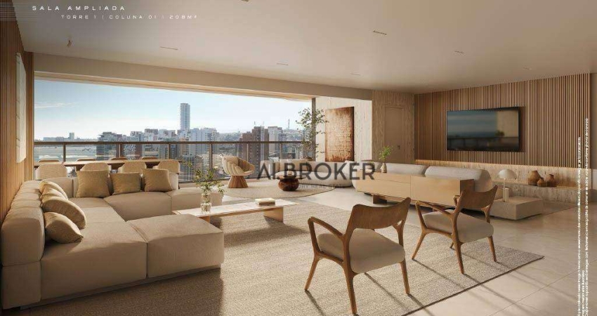 Repasse andar alto  Apartamento com 4 dormitórios à venda, 208 m² por R$ 3.900.000 - Meireles - Fortaleza/CE