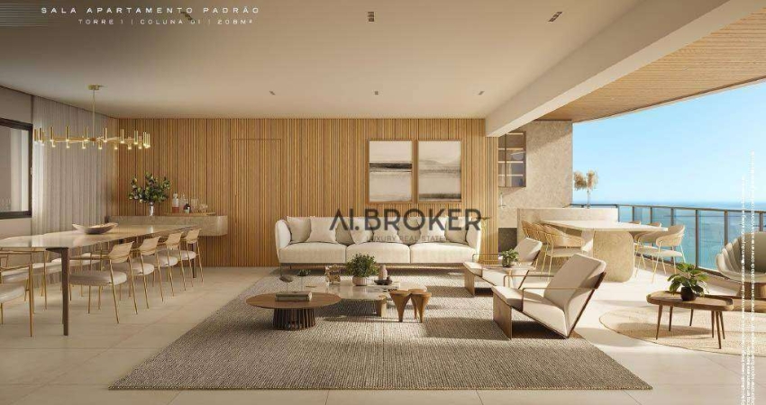No Meireles Apartamento com 4 dormitórios à venda, 208 m² por R$ 3.300.000 - Meireles - Fortaleza/CE