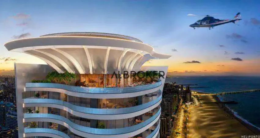 Na beira mar apartamento com 6 dormitórios à venda, 659 m² por r$ 18.390.000 - meireles - fortaleza/ce