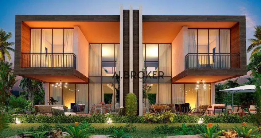 REPASSE No Aquiraz Riviera frente Mar Casa com 4 dormitórios à venda, 266 m² por R$ 3.070.000 - Praia da Marambaia - Aquiraz/CE